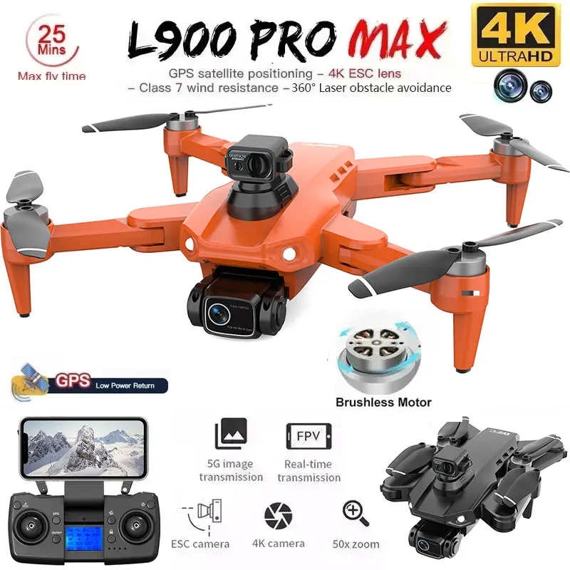L900 Pro MAX GPS โดรน 4K Profe - Drone Camera Night Vision บทวิจารณ์และราคา
