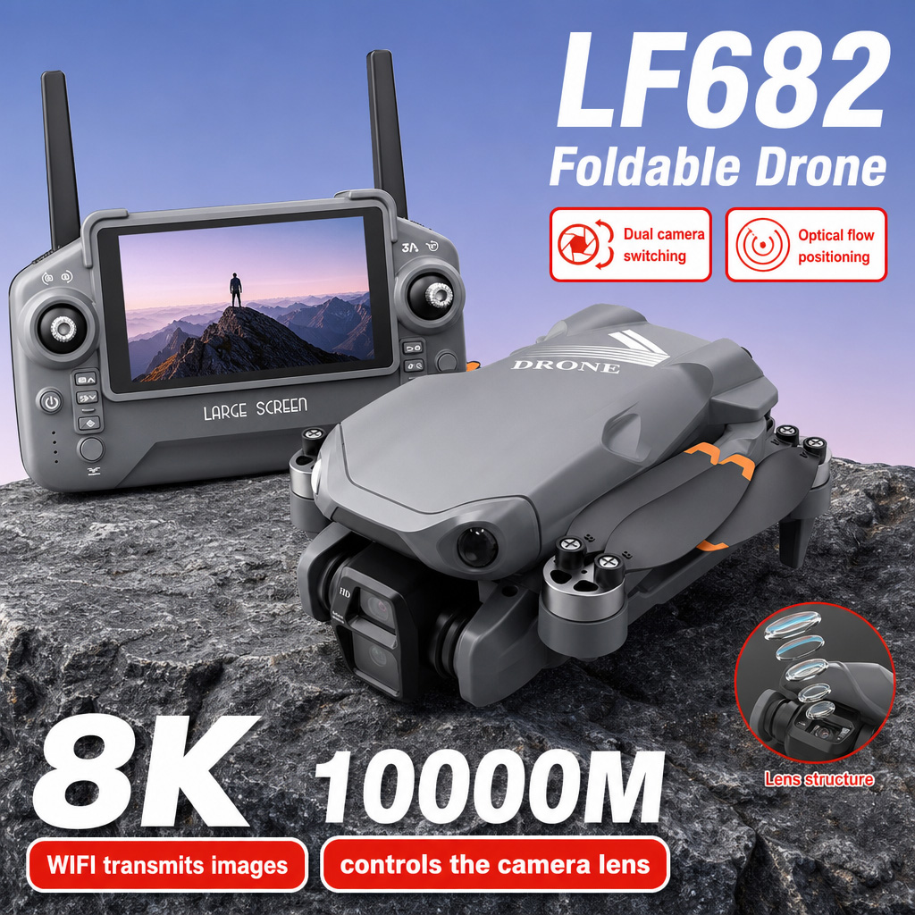 โดรนถ่ายภาพทางอากาศ LF682 8K H - Drone Camera Hd บทวิจารณ์และราคา