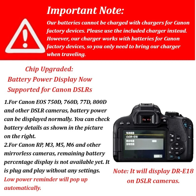 แบตเตอรี่ลิเธียมไอออนแบบชาร์จไ - Canon Camera Eos R8 บทวิจารณ์และราคา